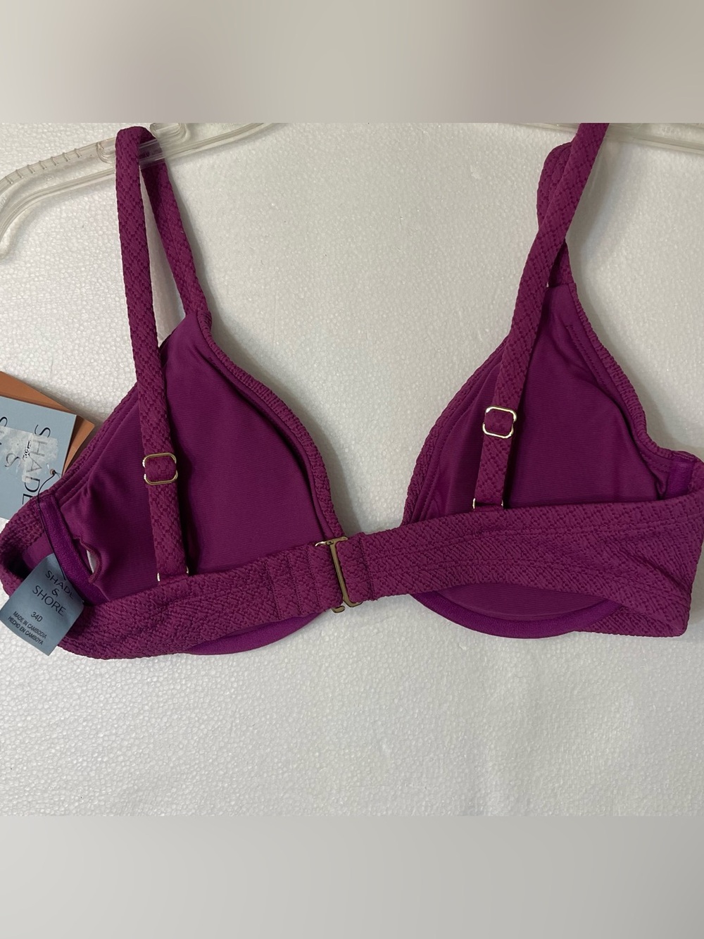 Shade & Shore Raspberry Textured Underwire Bra - Picture 2 of 4